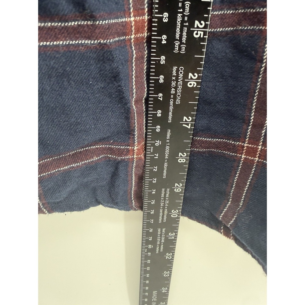 Men's Old Navy Flannel Size XL Blue And Red Long SLEEVED - Picture 7 of 9